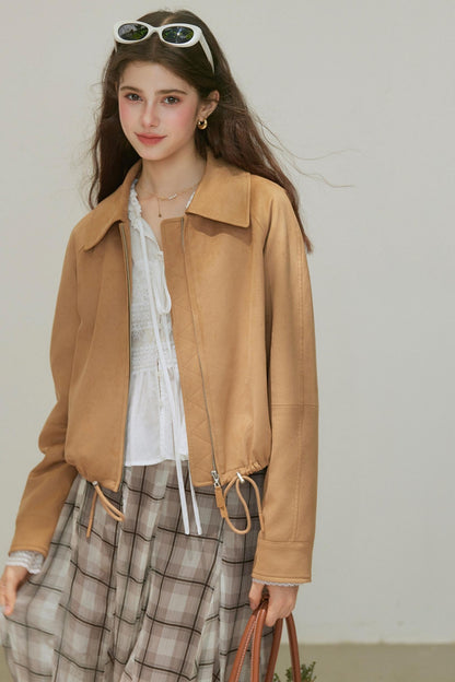 Suede Cropped Jacket