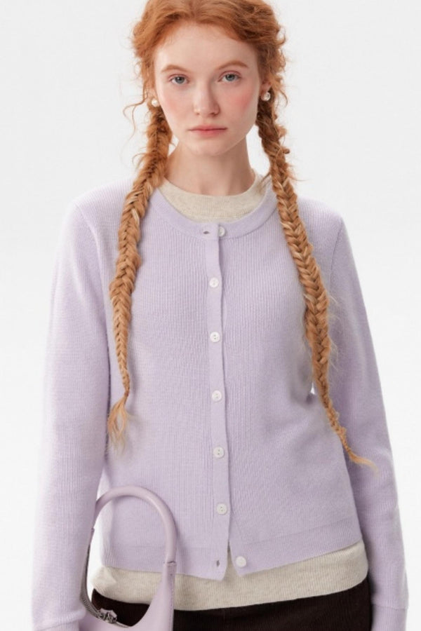 Color-Blocked Knit Fake Two Sweater