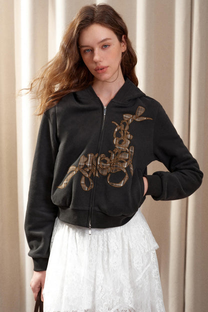 Rose Zipper Short Coat