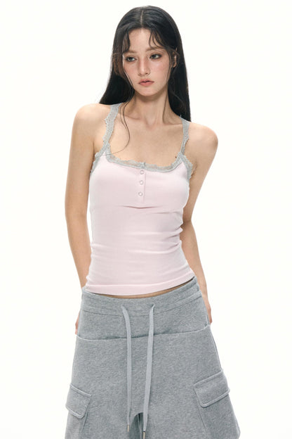 Color-Block Lace Camisole