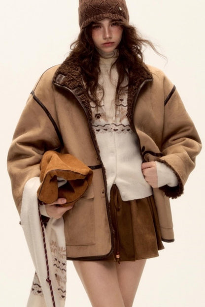 Reversible Suede Lambswool Jacket