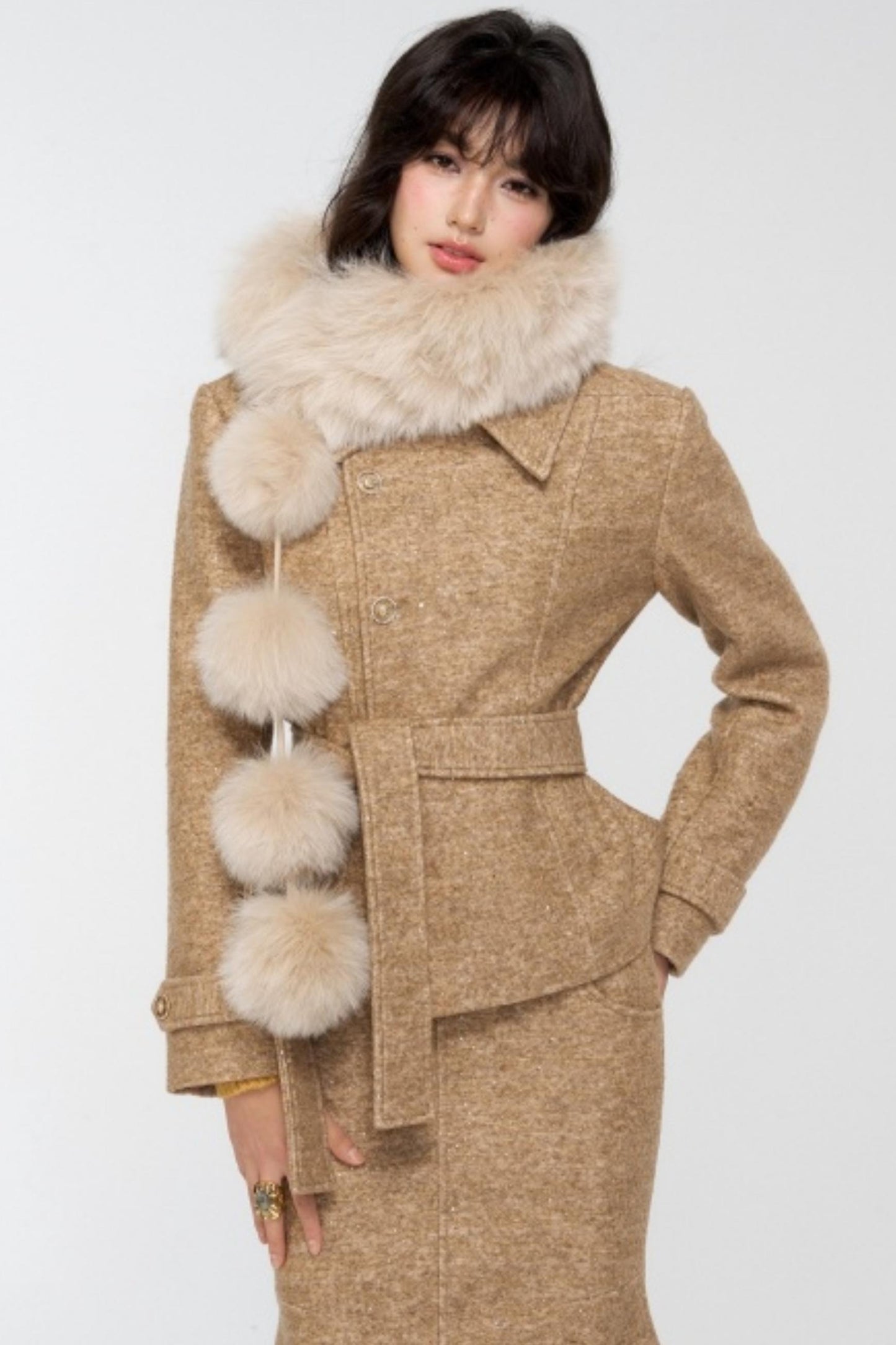 Real Fox Fur Collar Scarf