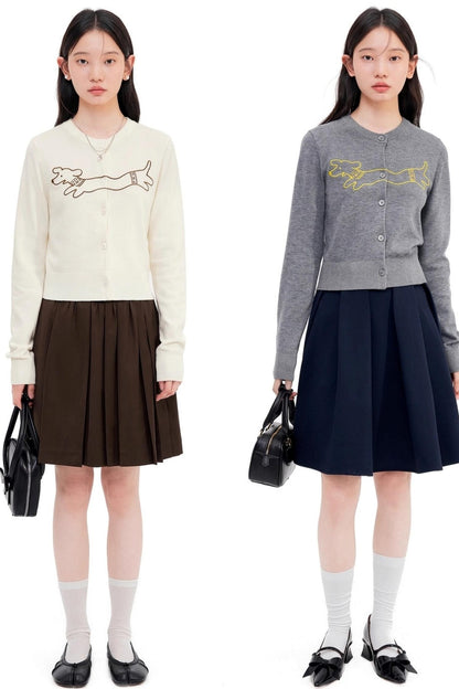 Embroidered Knitted Casual Top