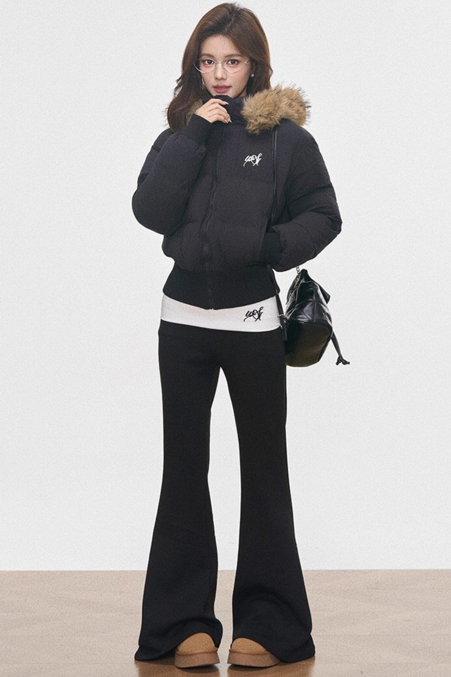 Fur Collar Cotton Jacket Set-Up