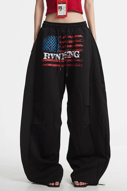 Loose Pleated Sweatpants