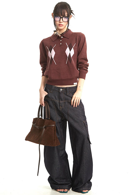 Vintage Brown Henry Knit Top