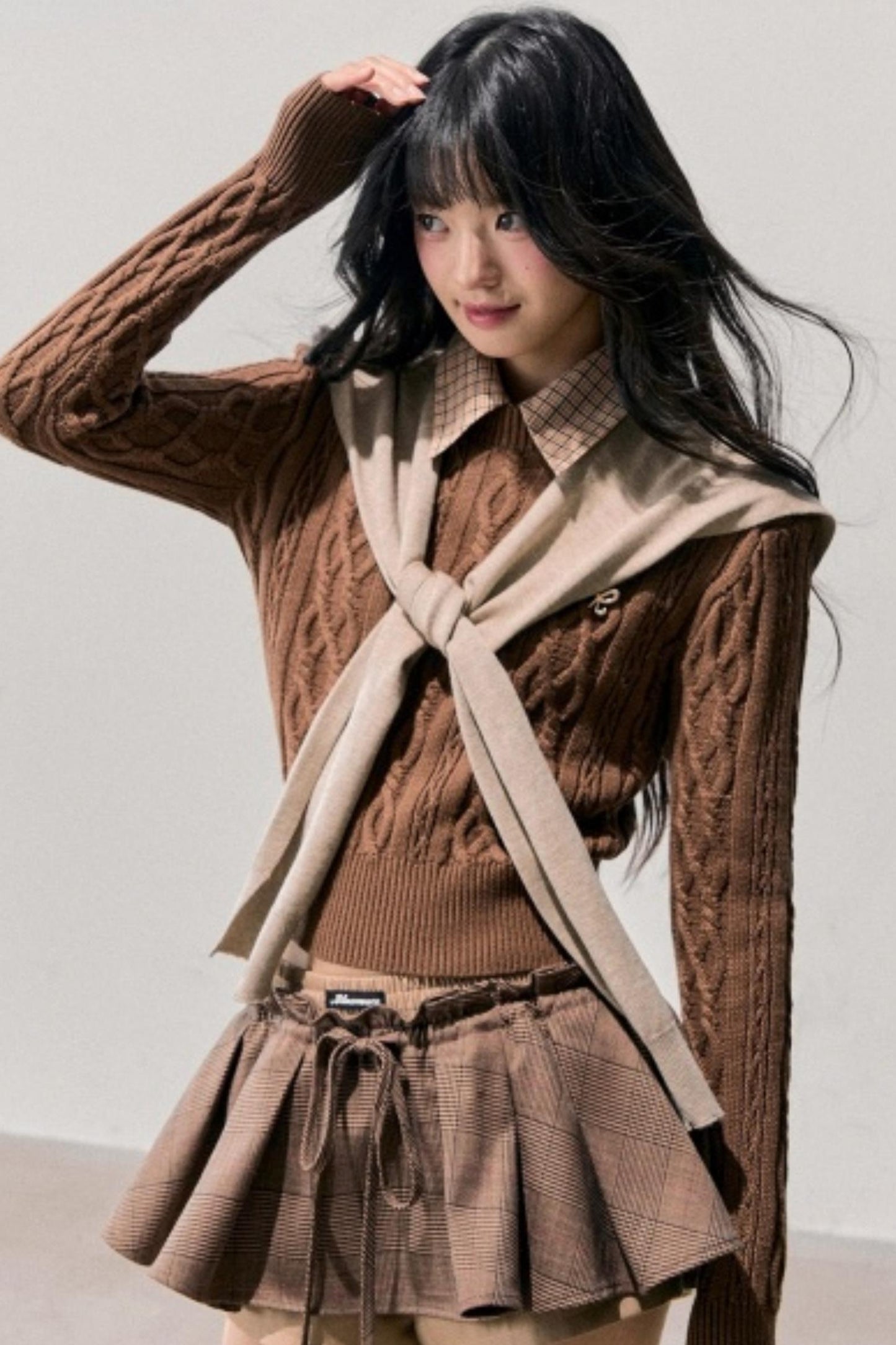 Unfinished Poem Plaid Sweater