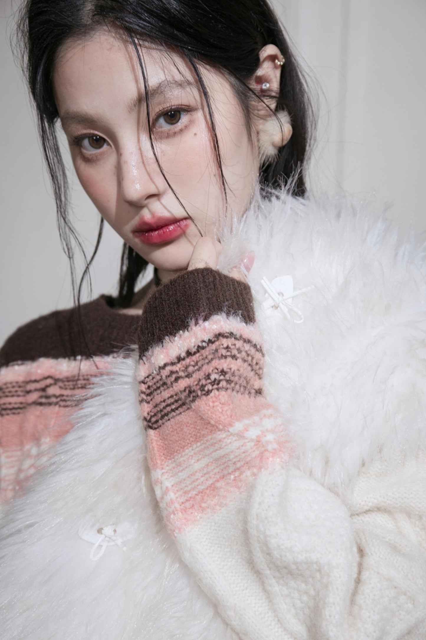 Sunset Gradient Knit Top & Skirt Set