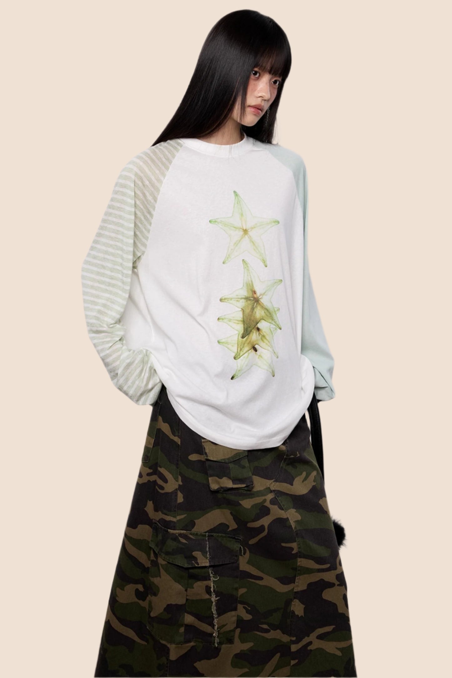 Summer Stripe Long Sleeve T-Shirt Top