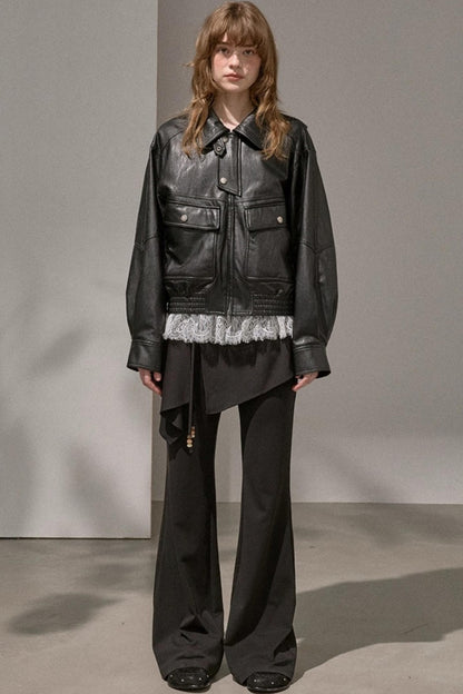 Waist Curtain Micro Flared Pants