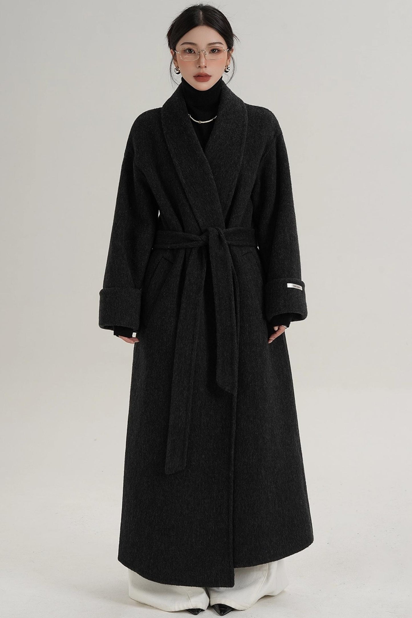 Elegant Wool Lapel Coat