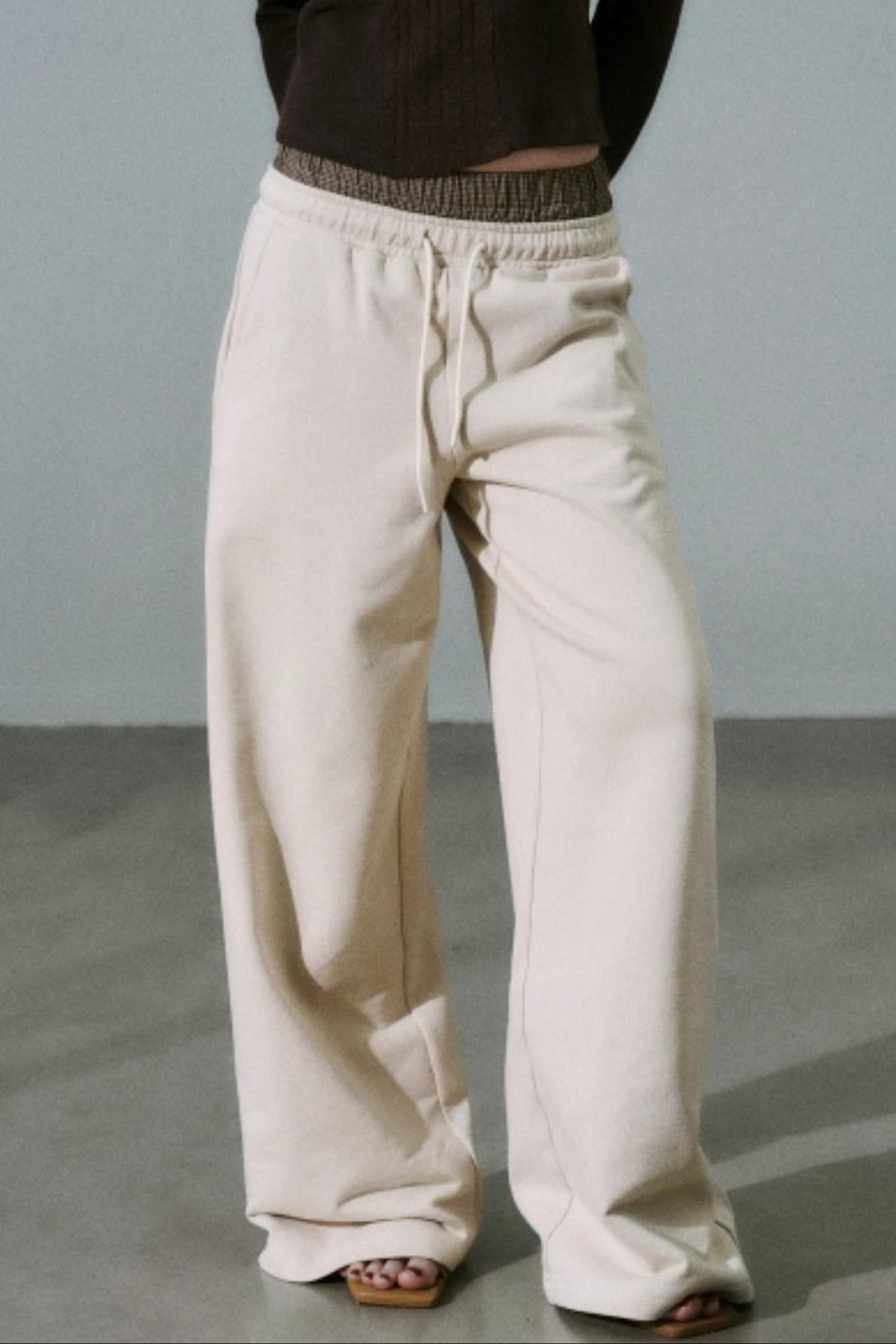 Plaid Patchwork Terry Sweatpants