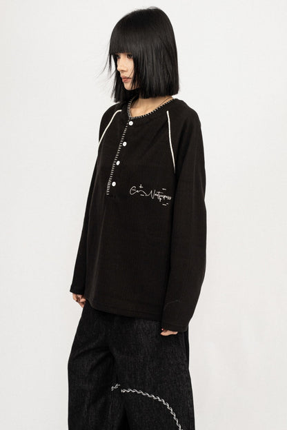 American Vintage Black Long Sleeve Top