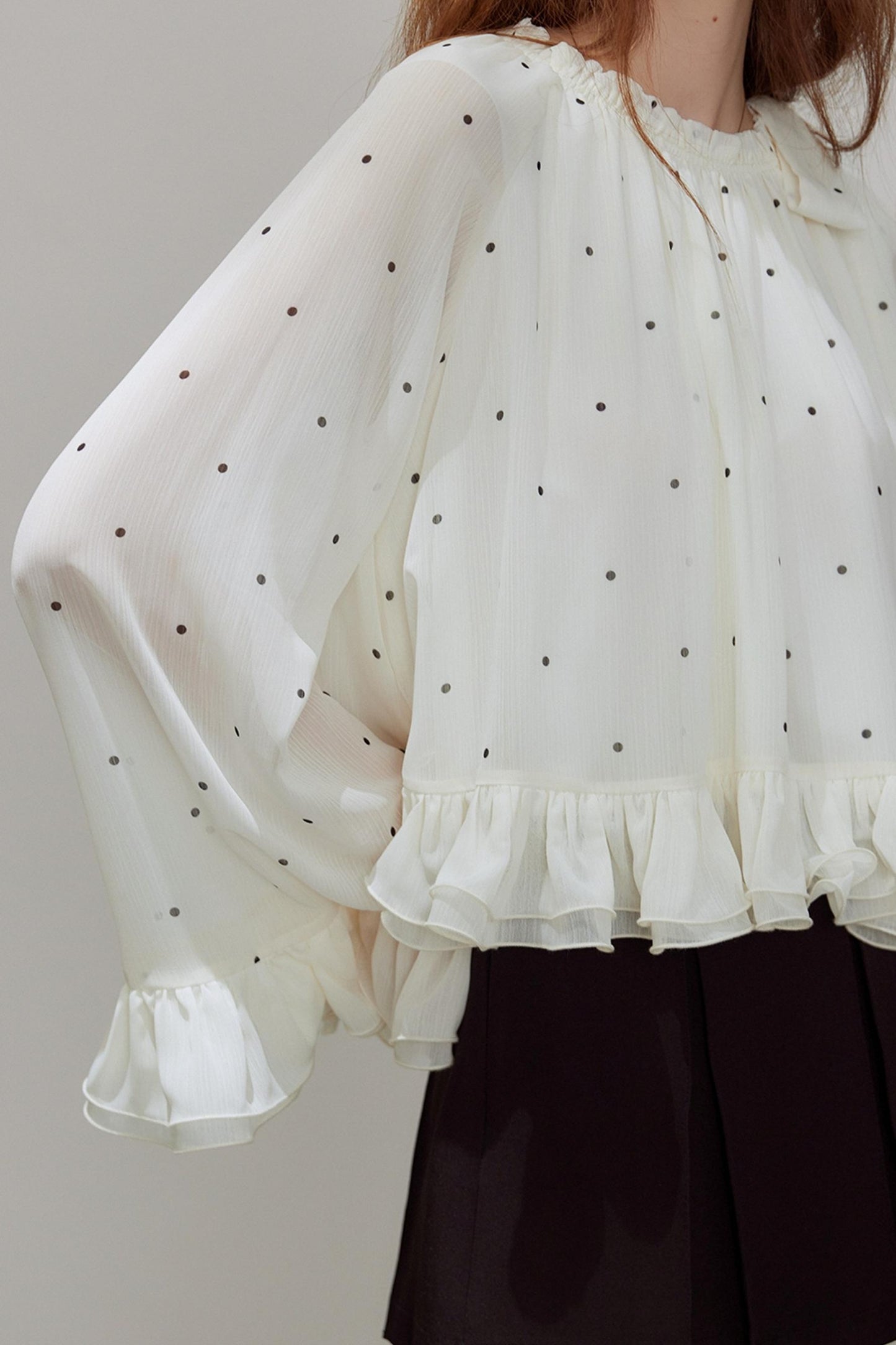 Autumn Ruffled Chiffon Shirt