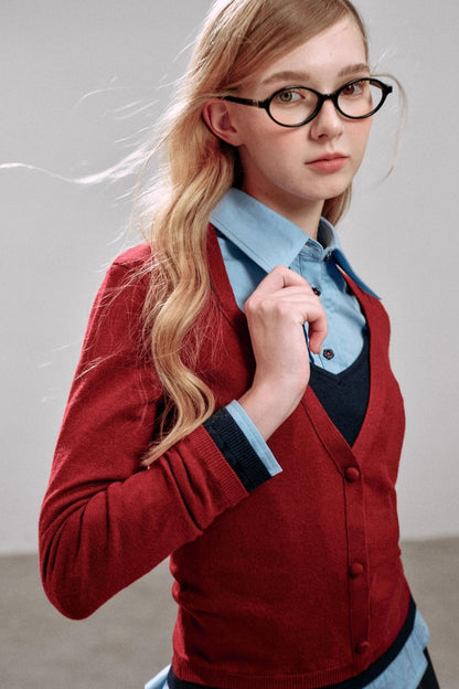 Wool Knit Pullover Layered Top