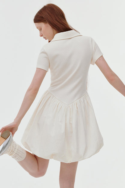 Premium Waffle Polo Dress