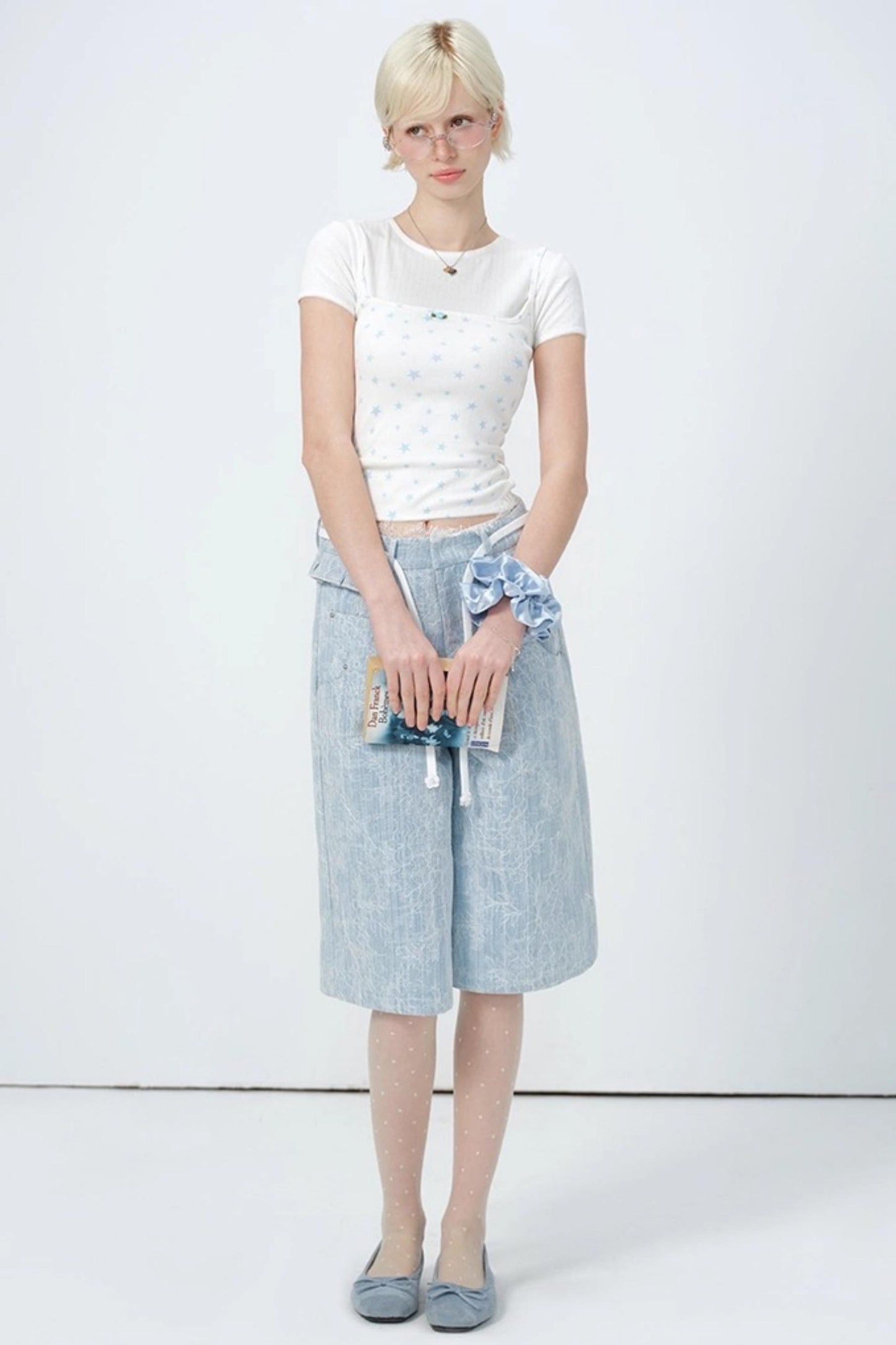 Summer Lace High-Waist Wide-Leg Pants