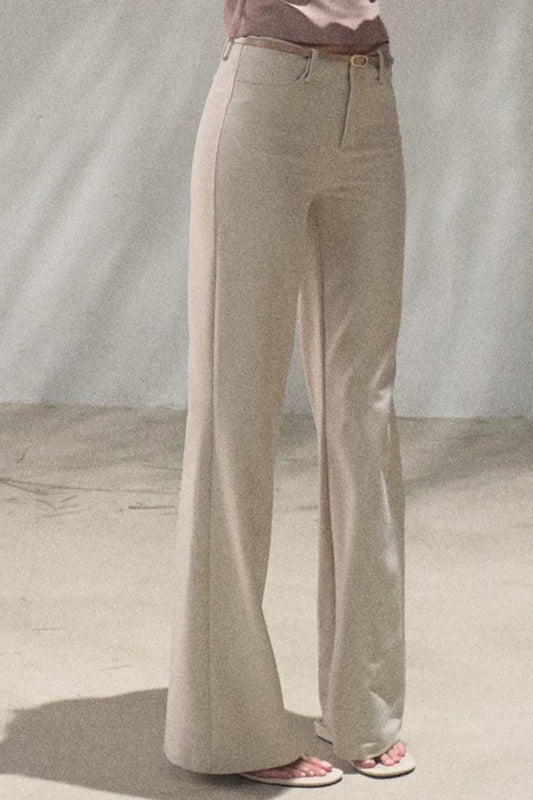 Lyocell Draped Flared Pants Set
