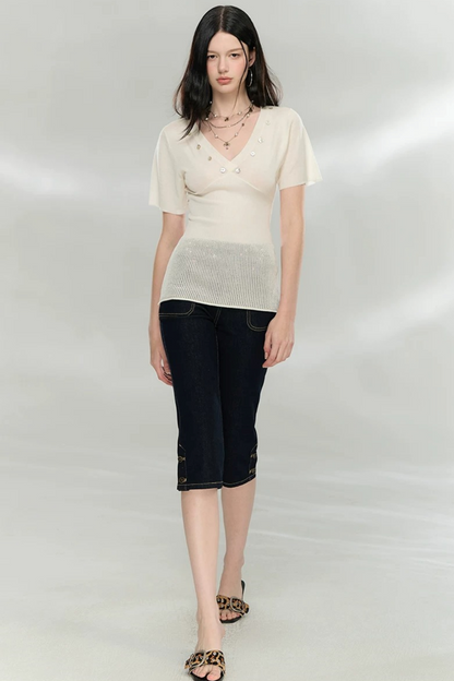 Waist-Cinching Knitted Top