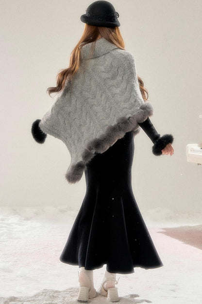 Winter Love Song Knitted Cape