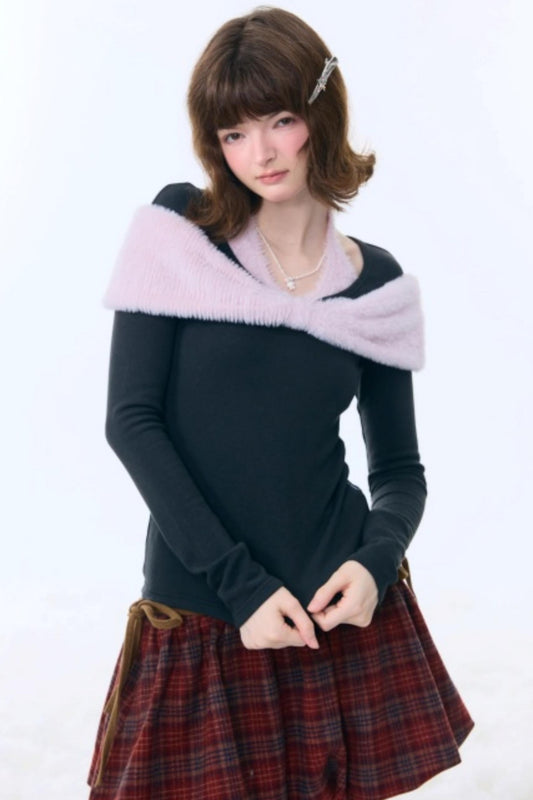 Bow-Knot Knitted Halter Top