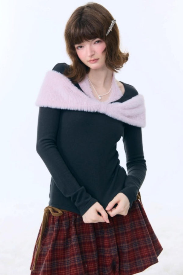 Bow-Knot Knitted Halter Top