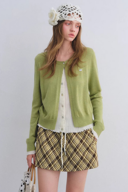 Color-Blocking Knit Cardigan