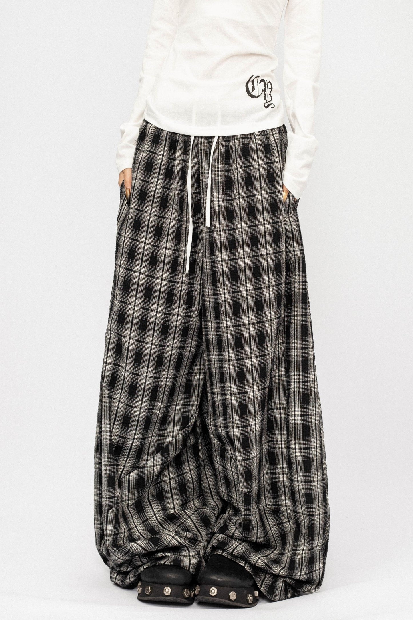 American Patchwork Wide Leg Pants
