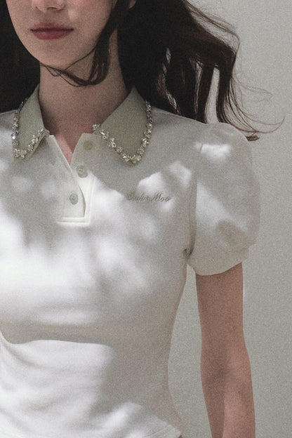 Sunset Diamond Polo Tee