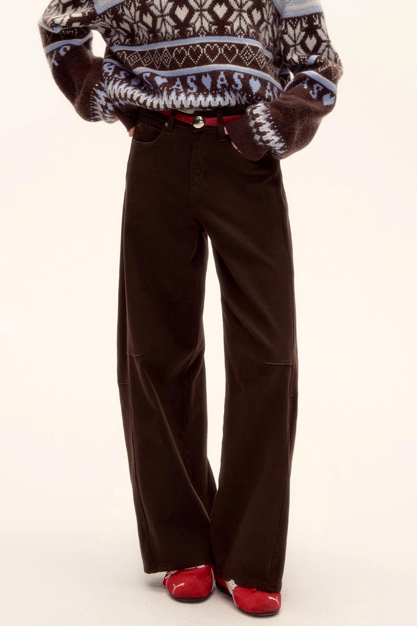 Fair Isle Knit Cardigan Set-Up