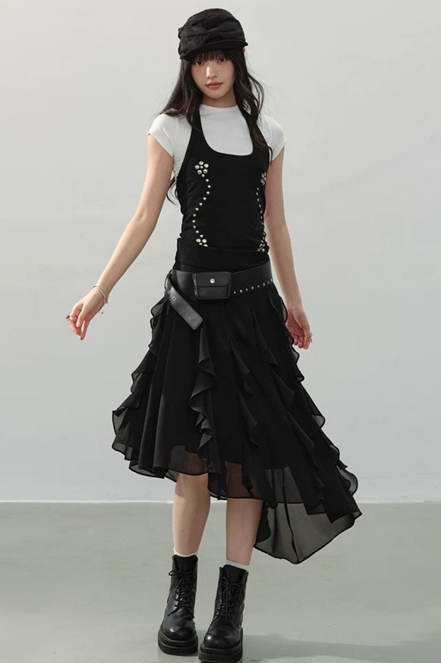 Parisian Shadows Chiffon Skirt
