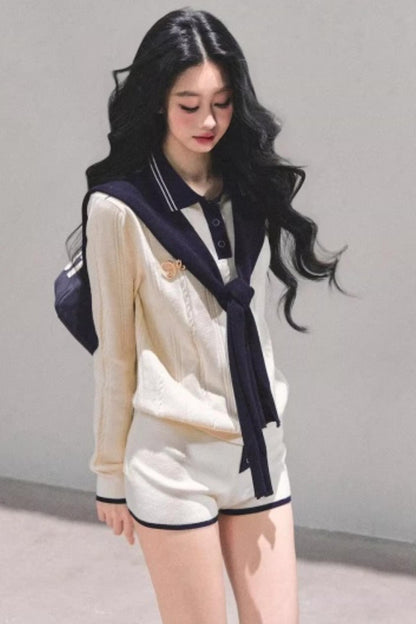 Morning Mist Knitted Suit Set-Up