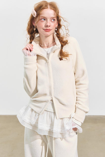 Rice Fleece Zip Jacket Set-Up