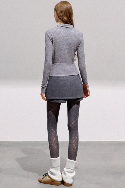 Versatile Pleated Tunic Knit Top