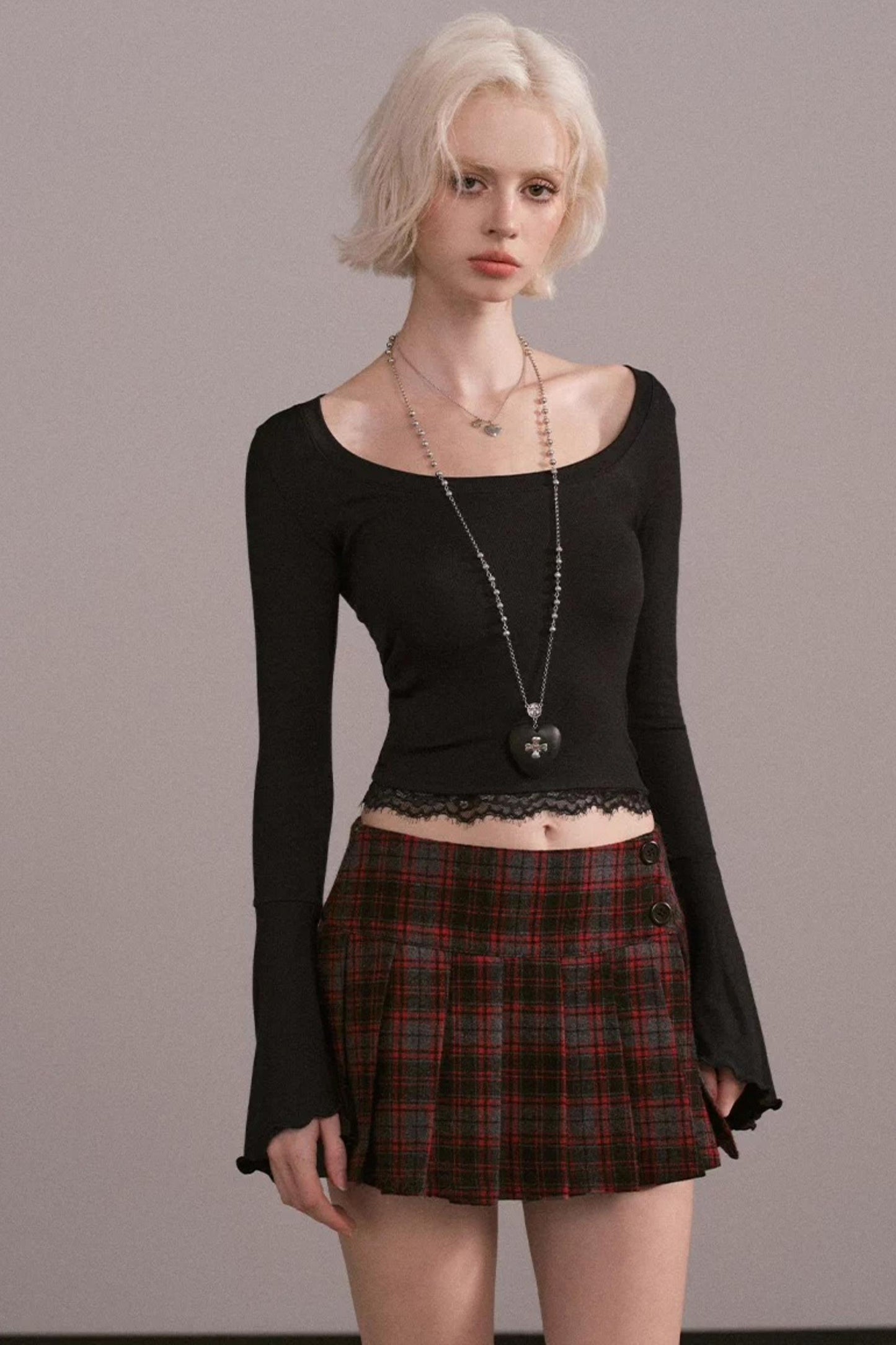 Backless Flared Sleeve Top