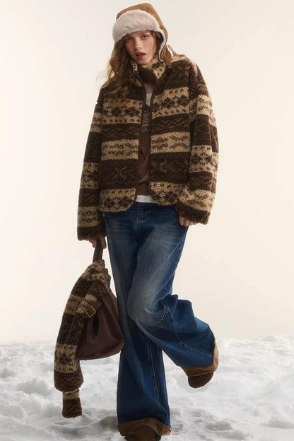 Reversible Fair Isle Fleece Jacket Set