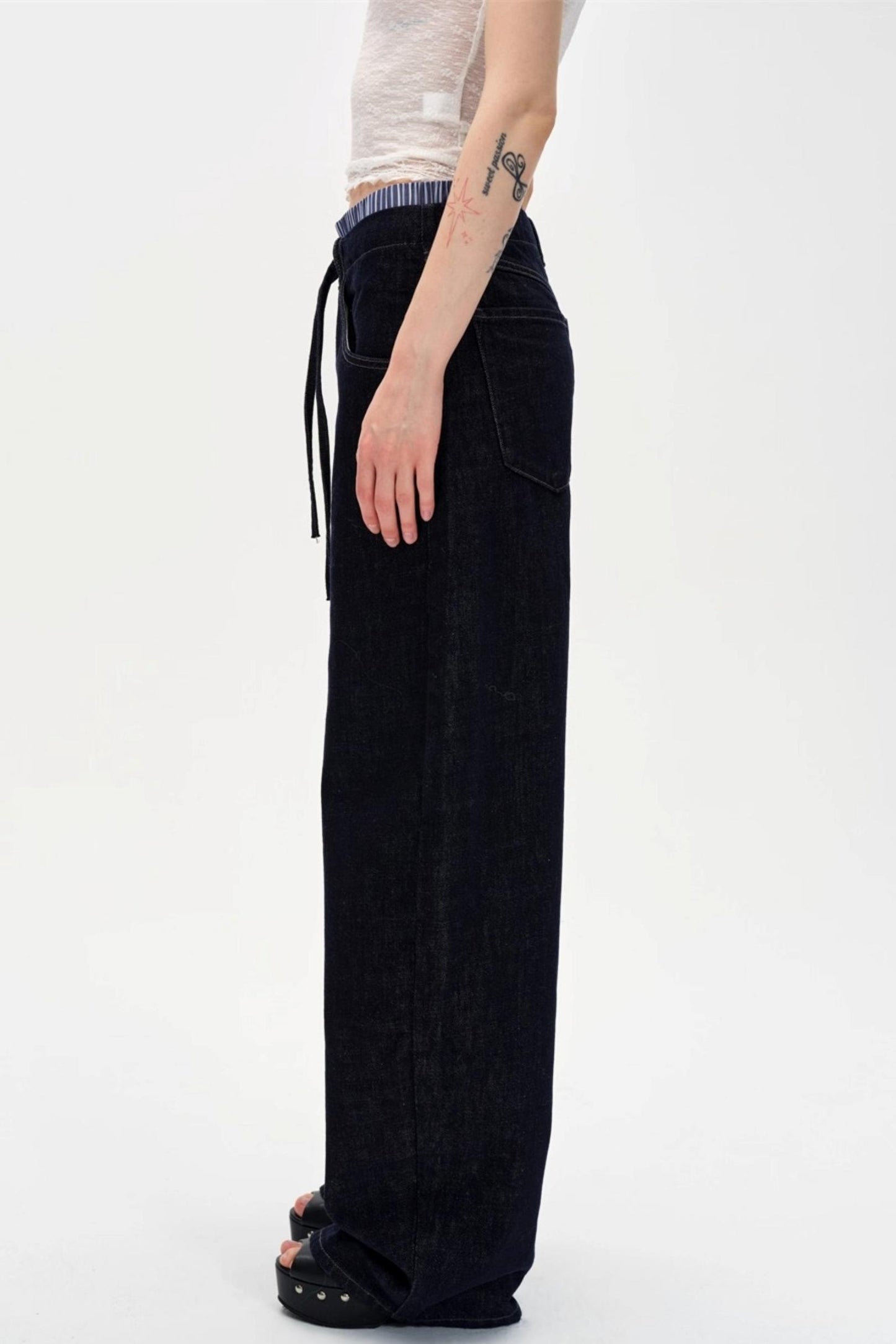 Cow Color Slim-Fitting Cotton Straight-Leg Pants