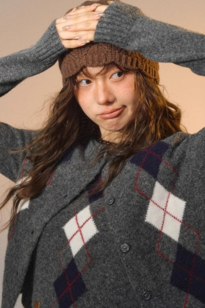 Floral Velvet Diamond Vest Skirt Set-Up