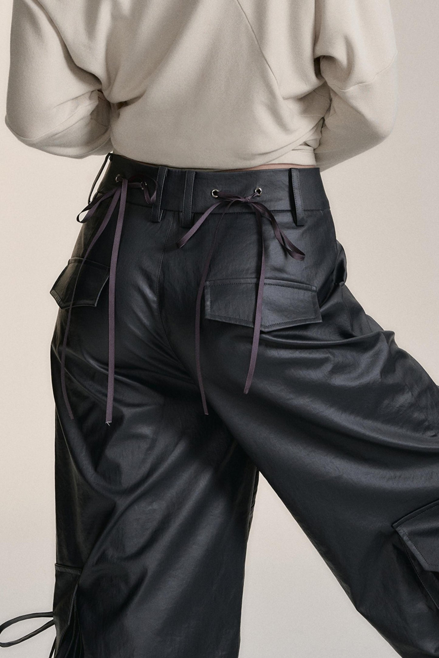 Large Pocket Casual Wide-Leg Cargo Pants