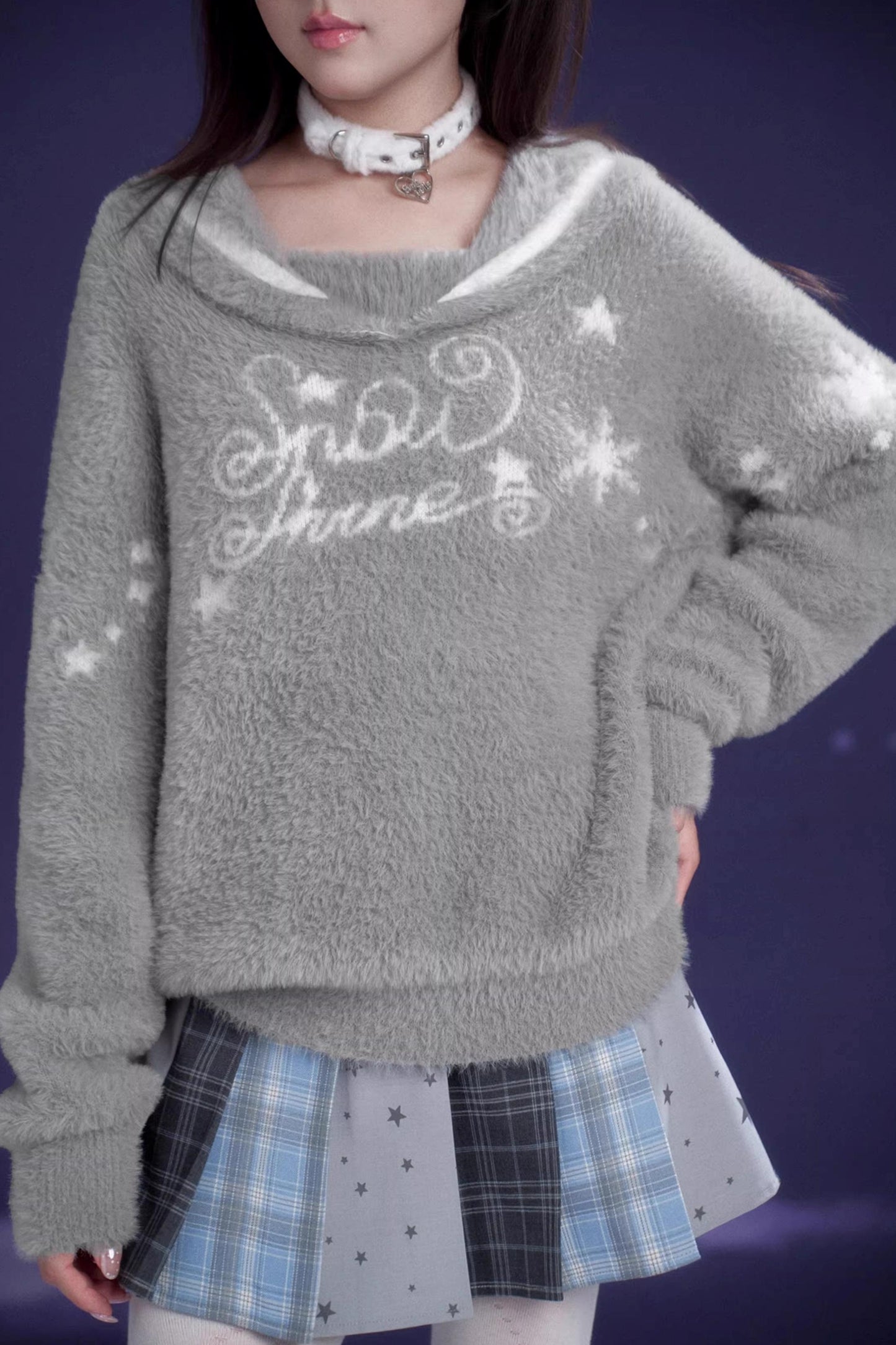 Sweet White Plush Choker