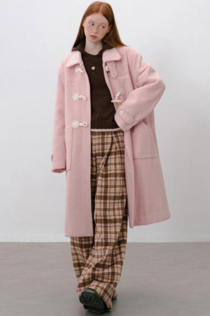 Retro Style Plaid Wide-Leg Pants