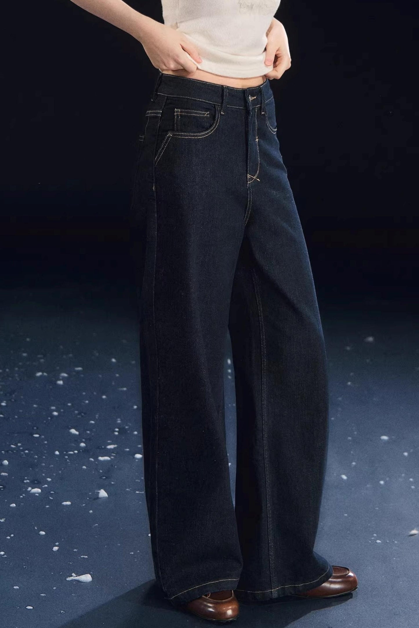 Stretch Raw Denim Jeans