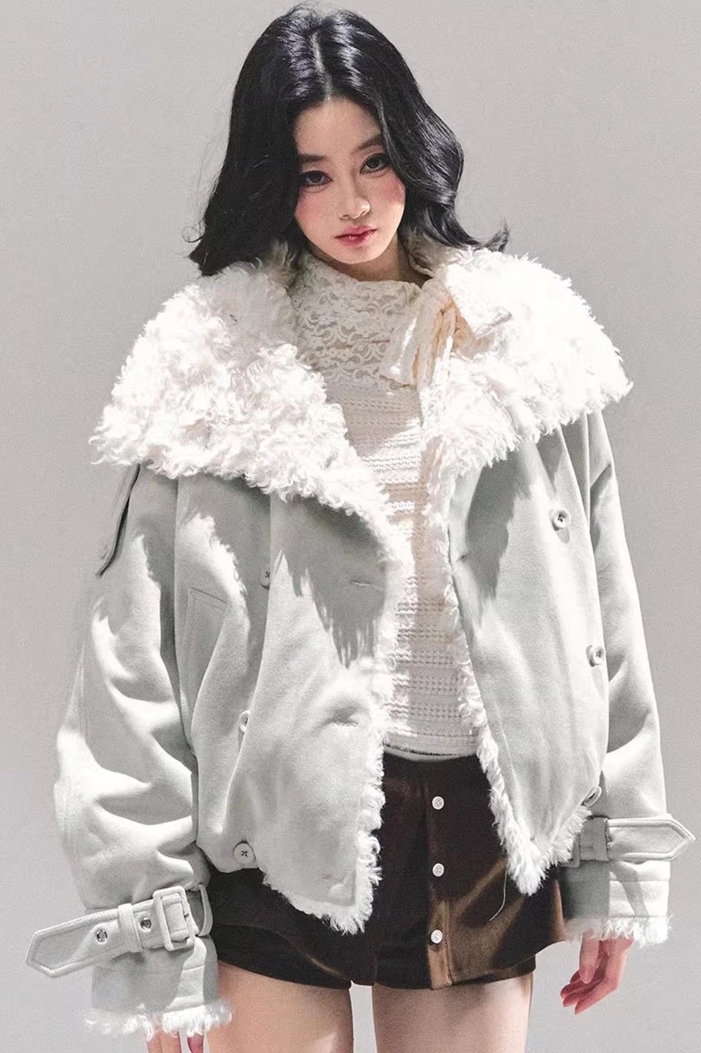 Black and White Lace Top