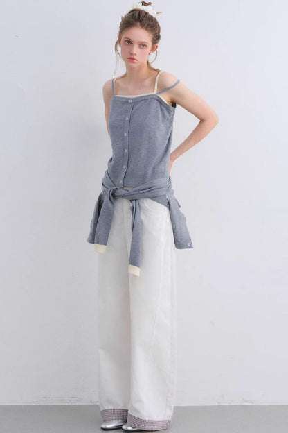 Gray Wool Cardigan Set