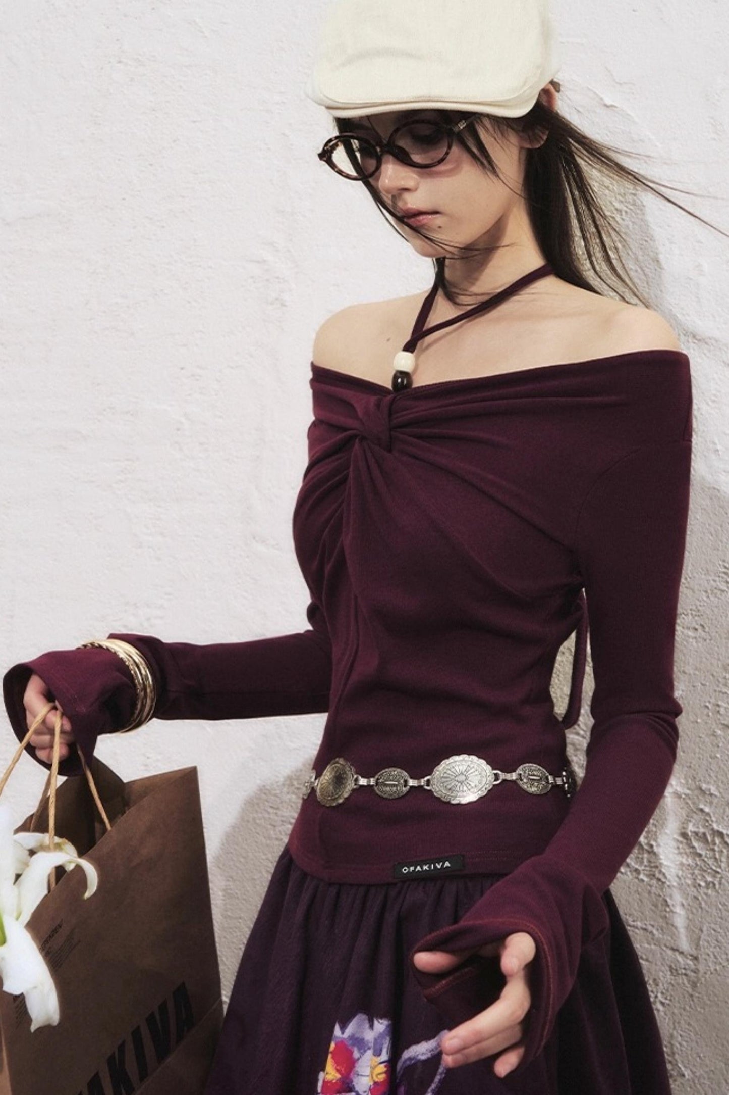 Sunset One-Shoulder T-Shirt