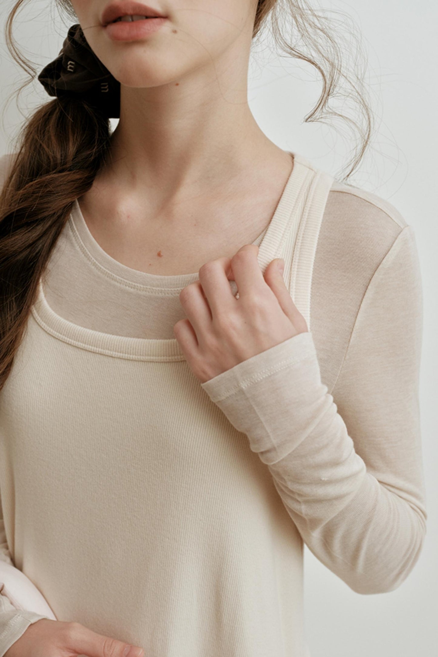 Soft Wool Blend Long-Sleeved Inner Top