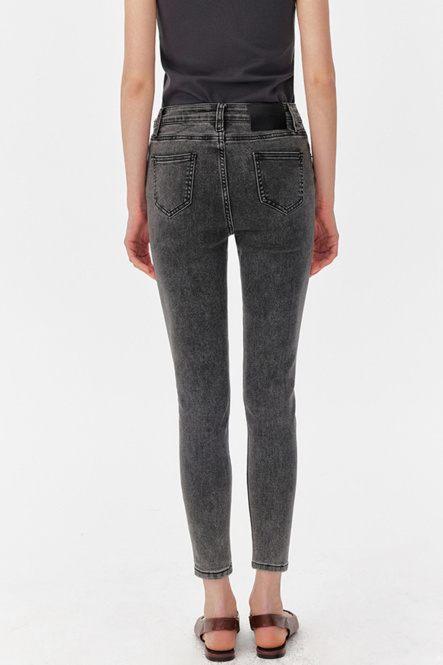 High-Waist Smoke Gray Pants
