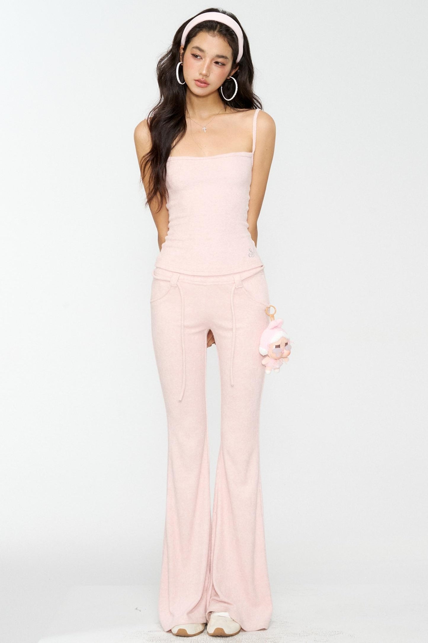 Devil Horn Sweatshirt Bootcut Pants Set-Up