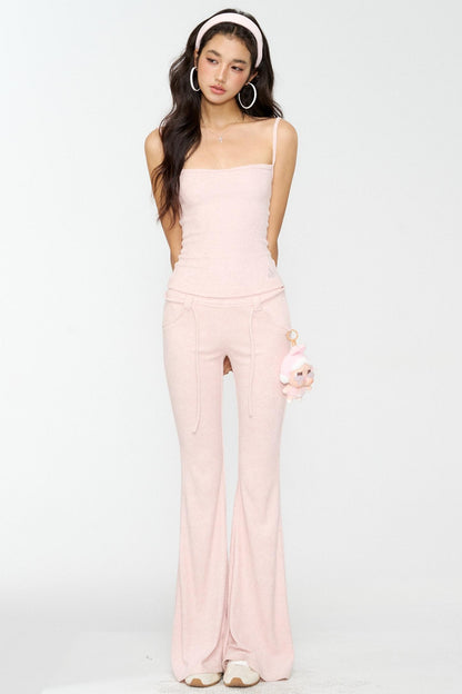 Devil Horn Sweatshirt Bootcut Pants Set-Up