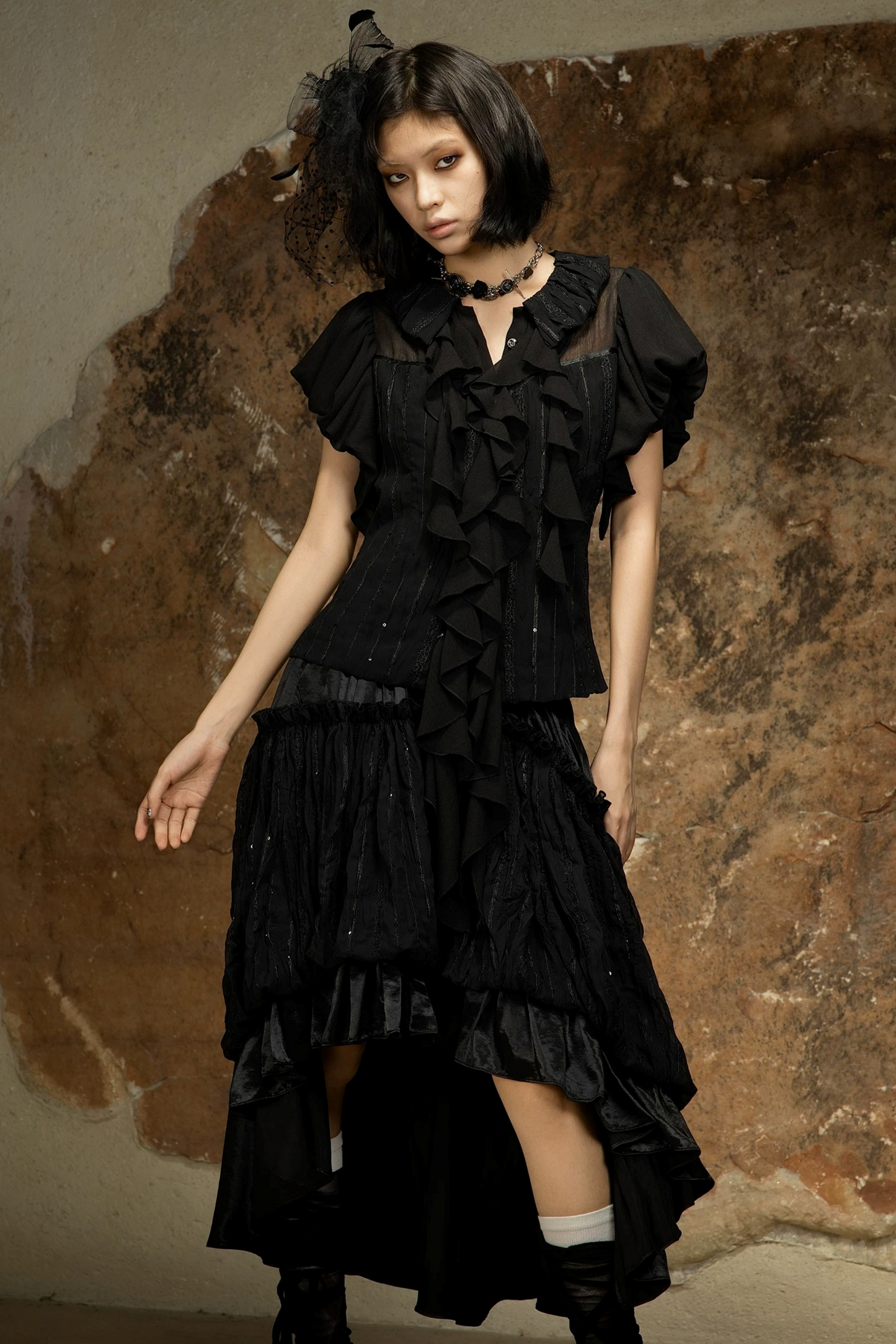 Dark Punk Retro Blouse